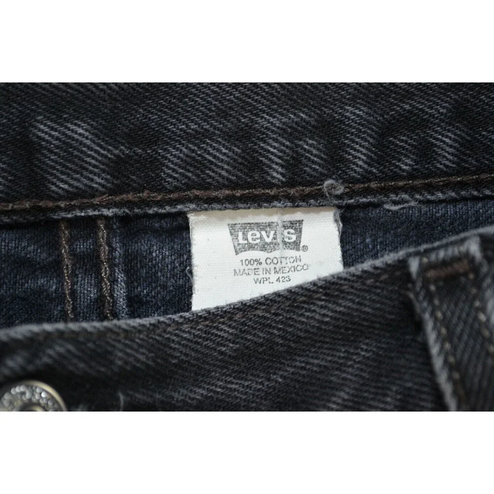 Vintage Levis 501 XX Button‎ Fly Denim 36x32 Fits 34x31 black Loose Jeans